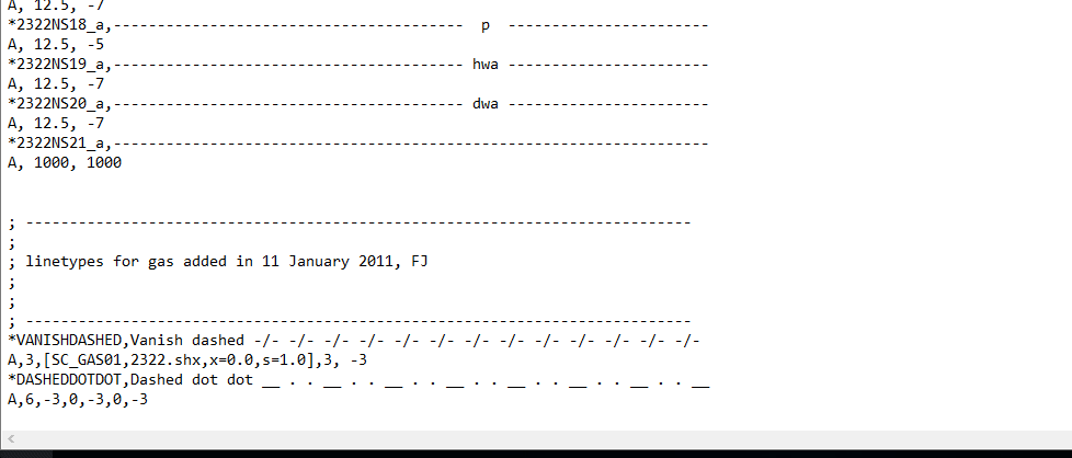 Edit linetype description
