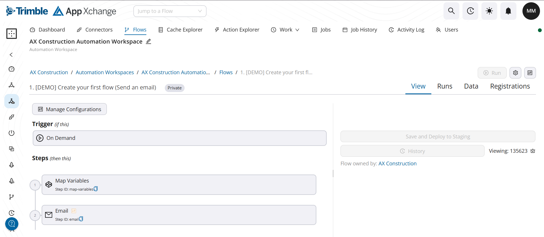 App Xchange flow builder