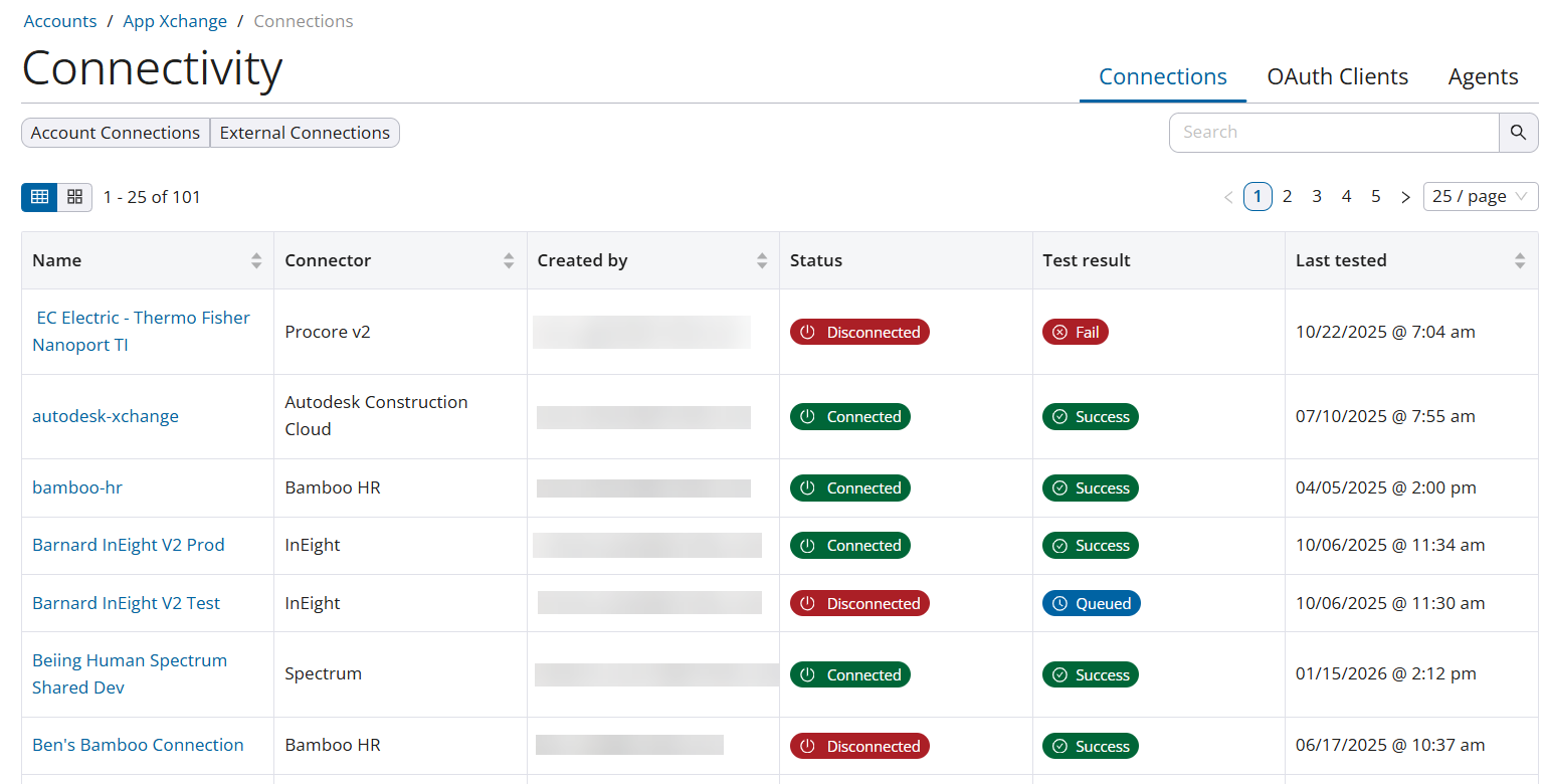 App Xchange Connectivity page