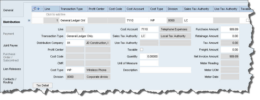 Example Tax Scenarios and Setups | Trimble Help