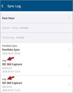 Log: Old general sync log error message