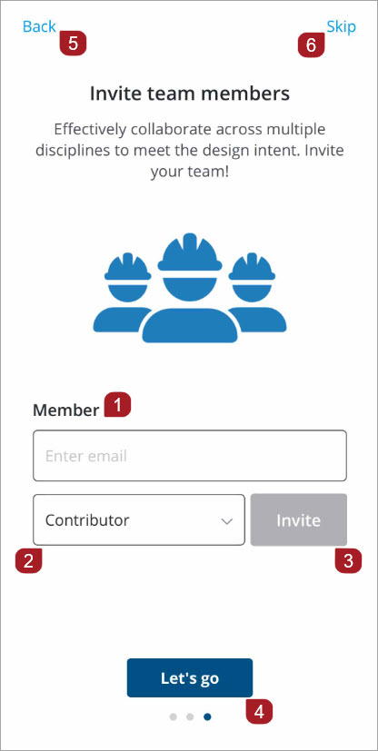 invite team members page view