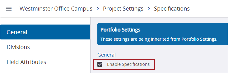 Specification sets | Trimble Help