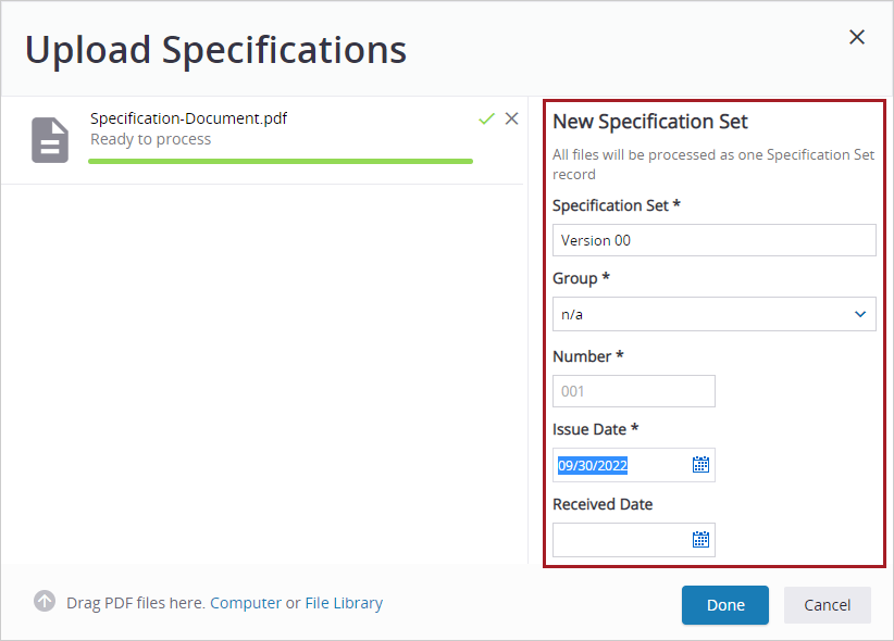 Collaborate with specifications | Trimble Help