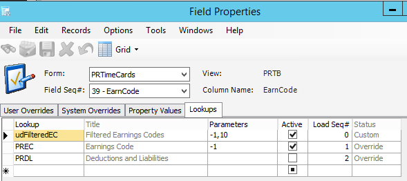 Create Custom Lookups for Timecard Entry | Trimble Help