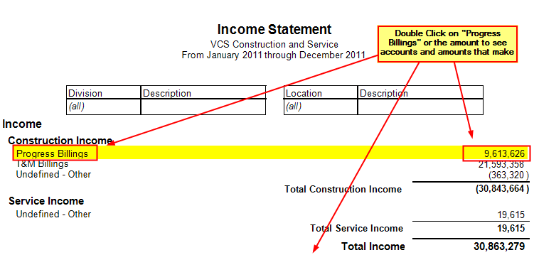 GL Income Statement | Trimble Help