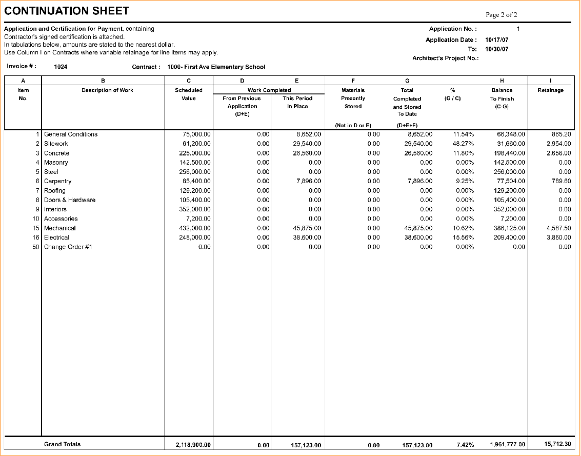 PM Contract Analysis Drilldown | Trimble Help